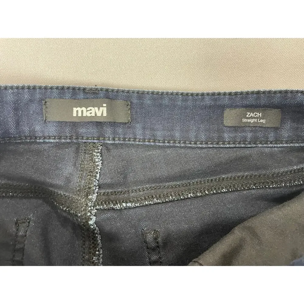 Mavi Zach Straight Leg Dark Wash Denim Jeans Stretchy 30 X 32 Classic 5 Pocket
